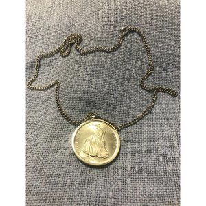 1976 Bicentennial Pendant Necklace-Betsy Ross-Liberty Bell-RARE